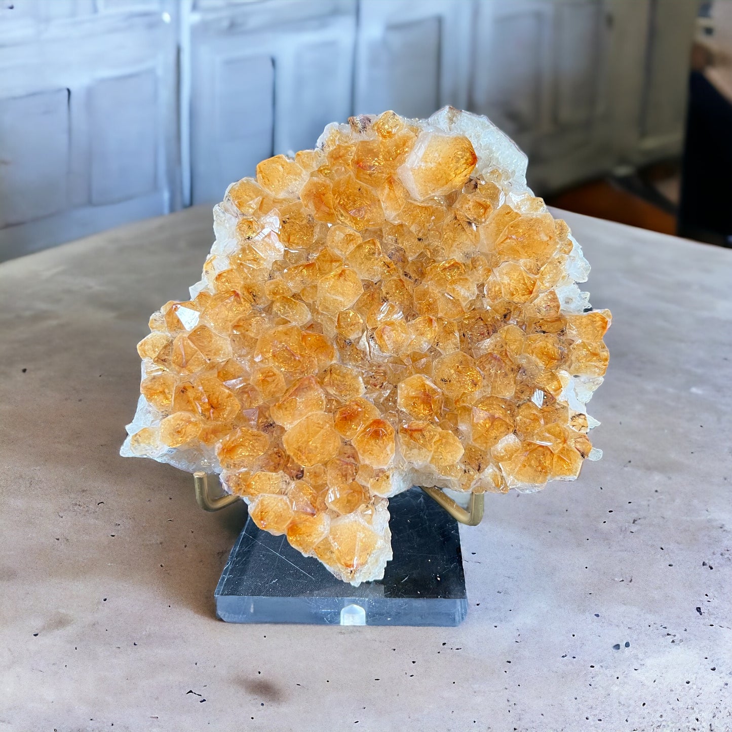Citrine Cluster with Stand
