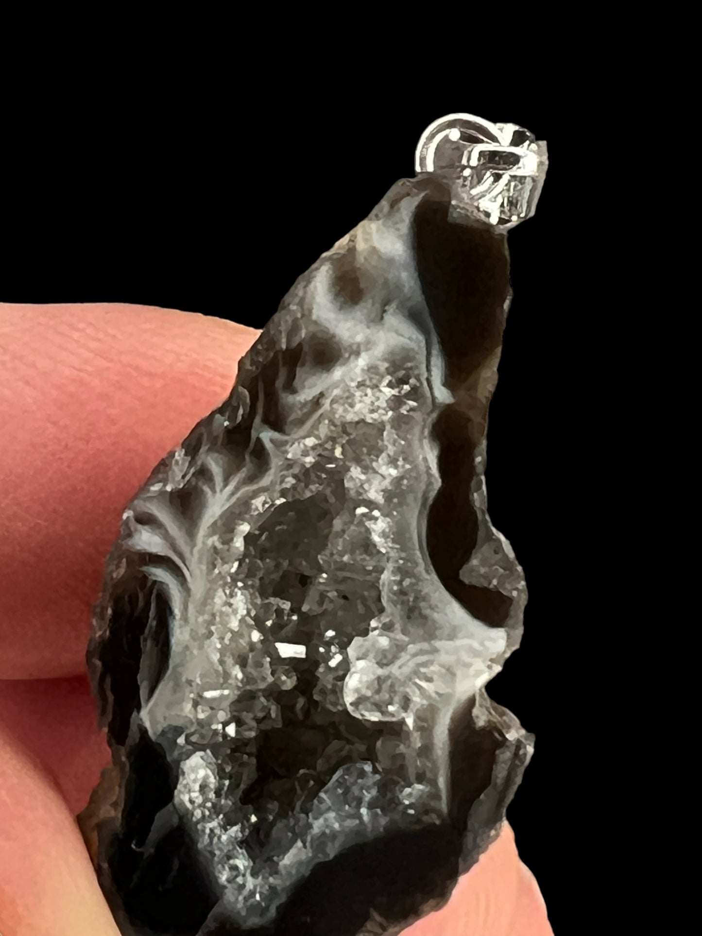 Natural Druzy Geode Agate Pendant NDG101