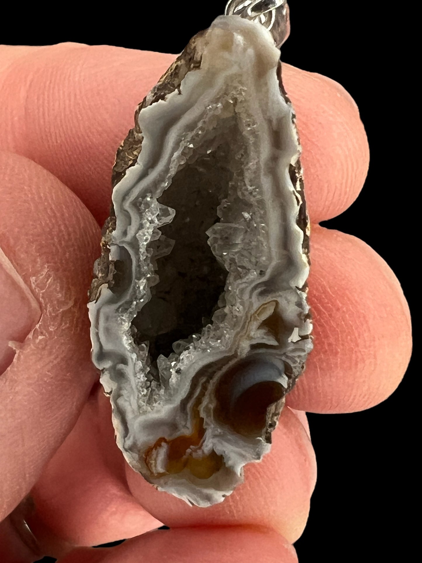 Natural Druzy Geode Agate Pendant NDG103