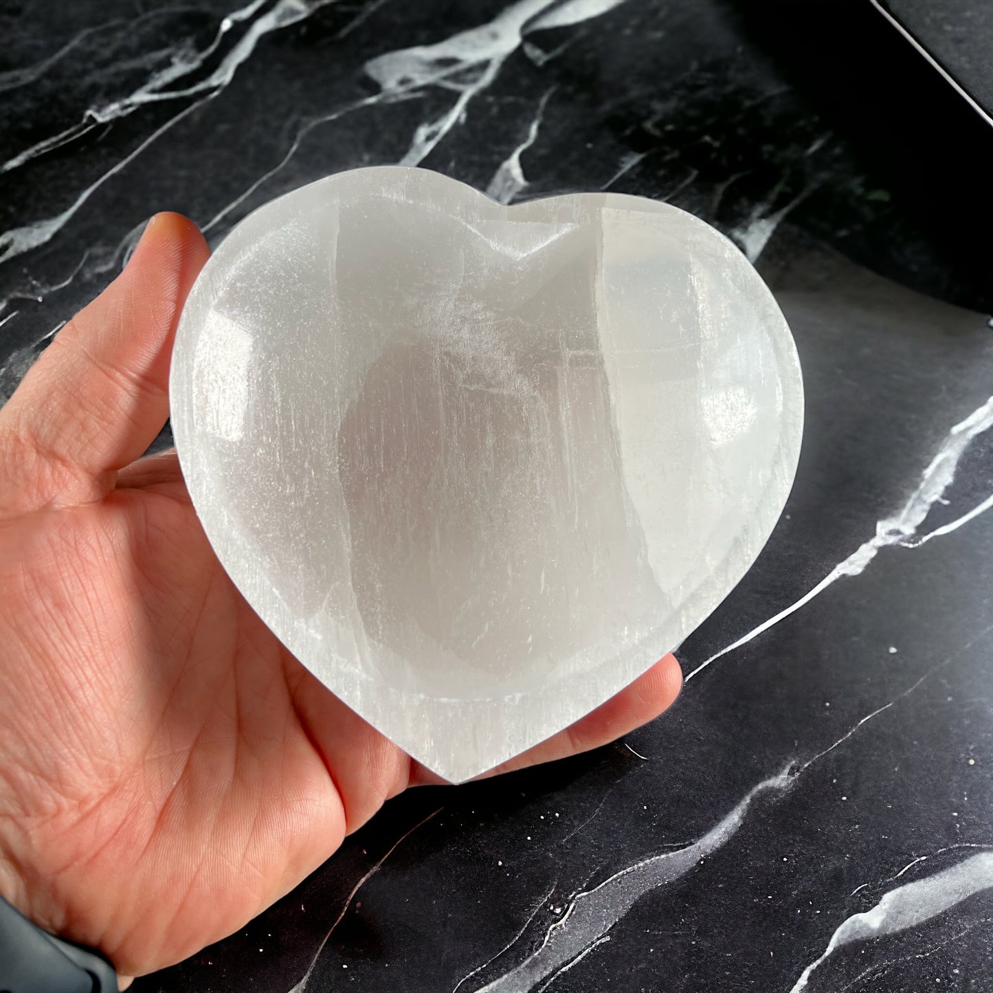 Selenite Heart Charging Bowl