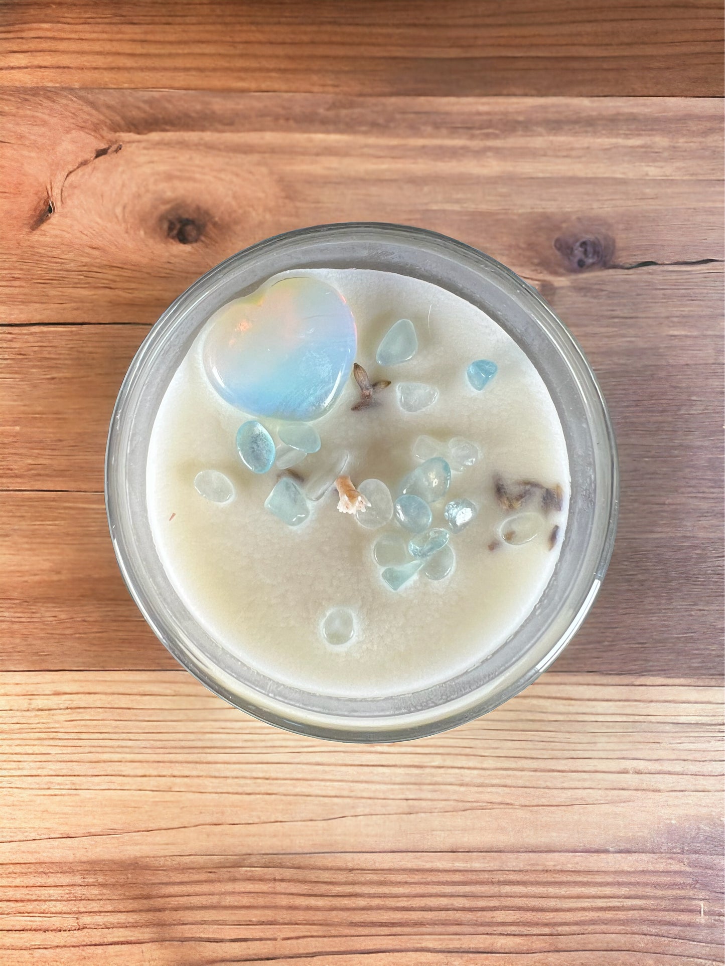 "Calming Paradise" Crystal Candle