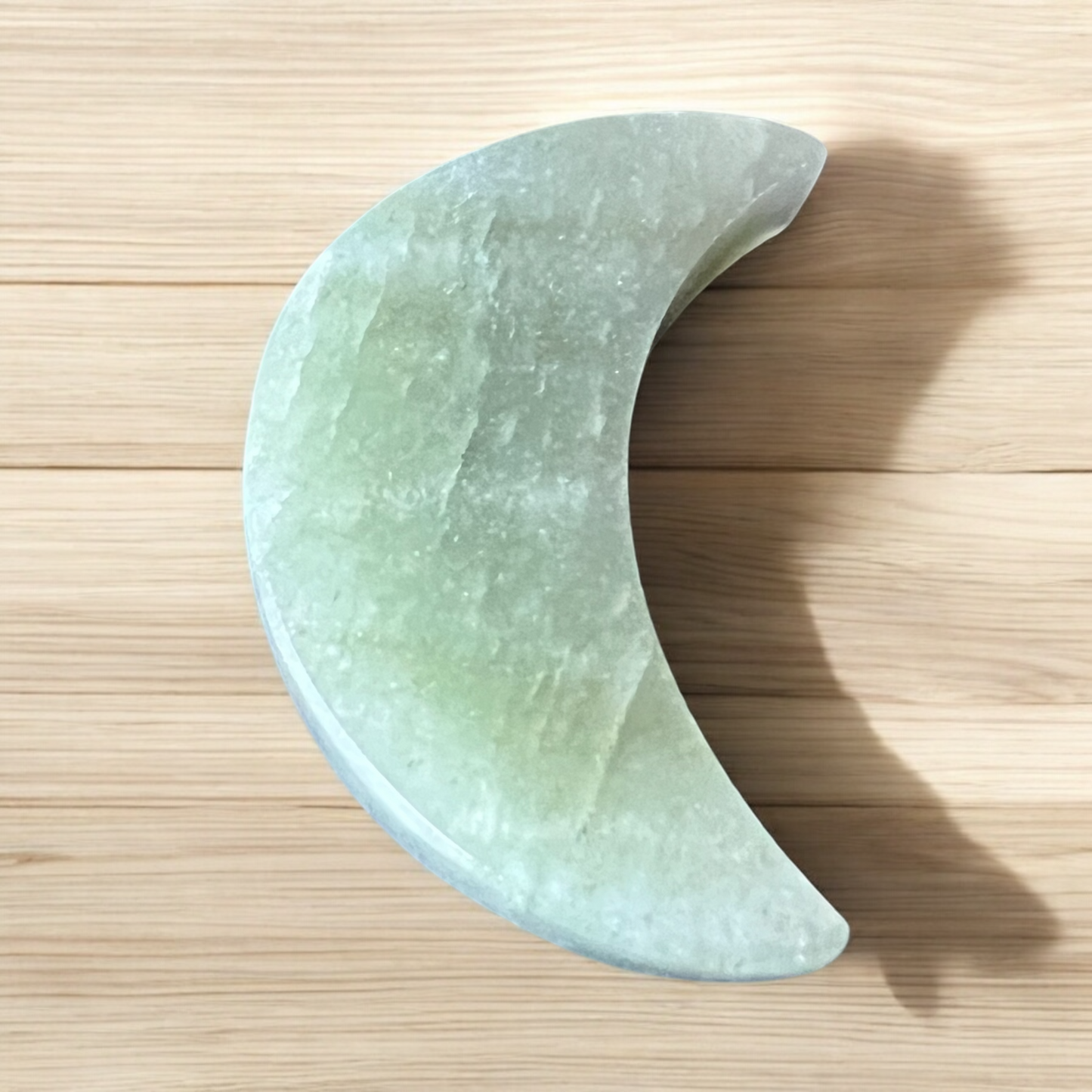 Moon Carving 3" Green Adventurine
