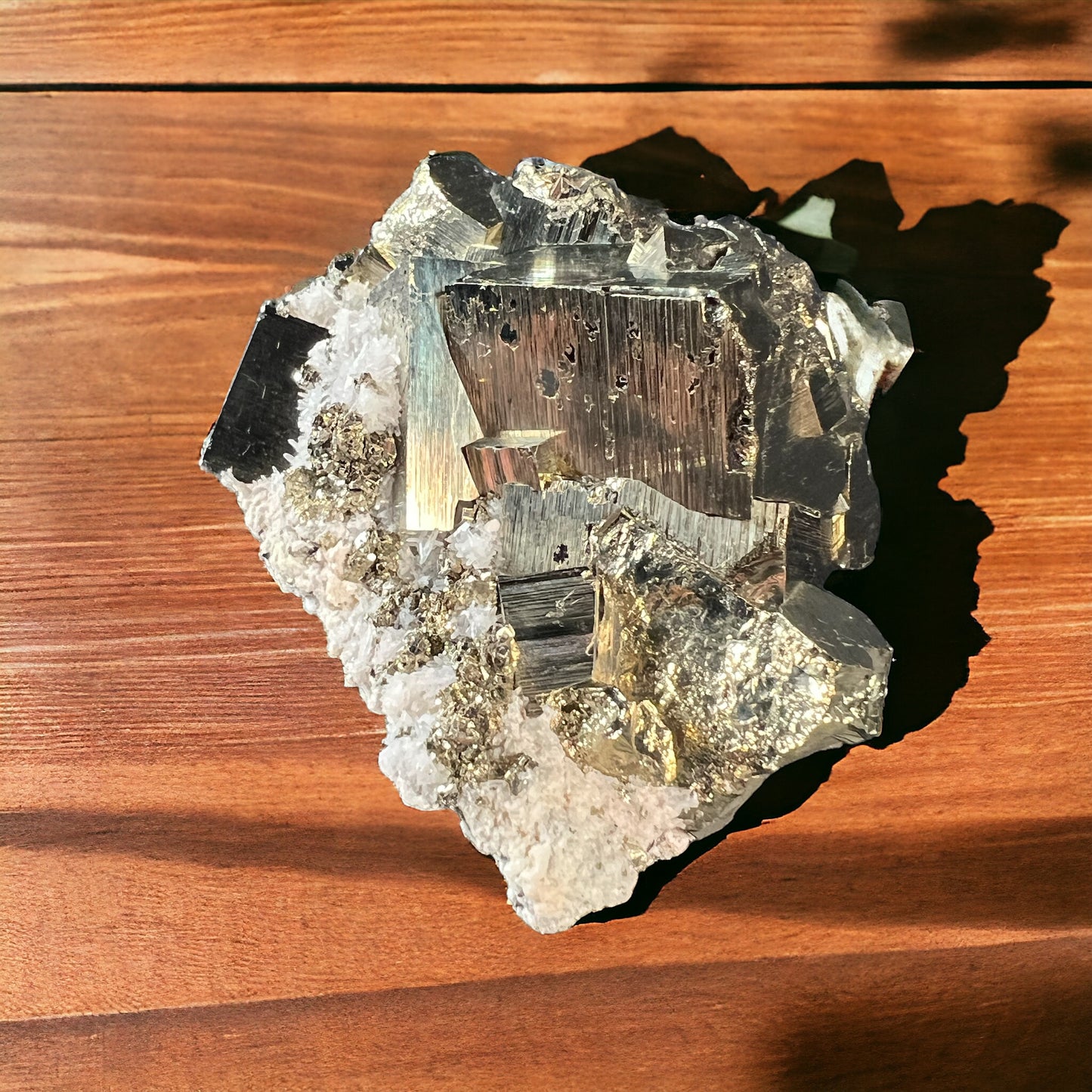 Pyrite Cluster With Quartz Inclusion P101 31oz