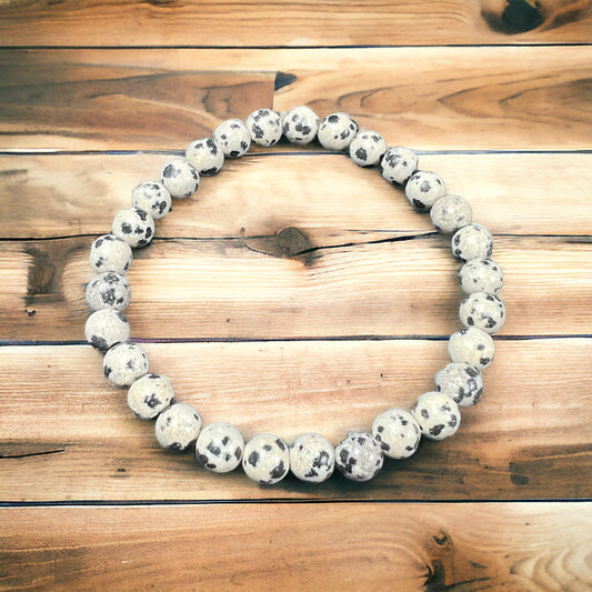 Dalmatian Jasper Bracelet 6mm