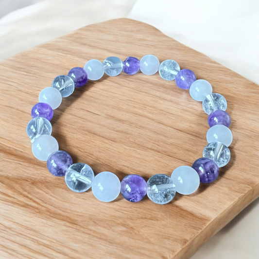 Amethyst & Rose Quartz Bracelet 8MM